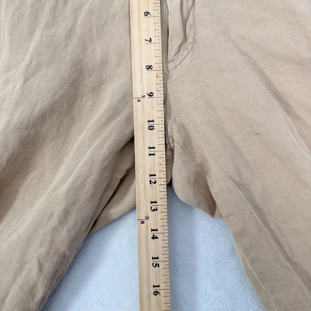 Polo Ralph Lauren Chino Pants Mens 34x30 (34x27) Beige Linen Silk Classic Fit
